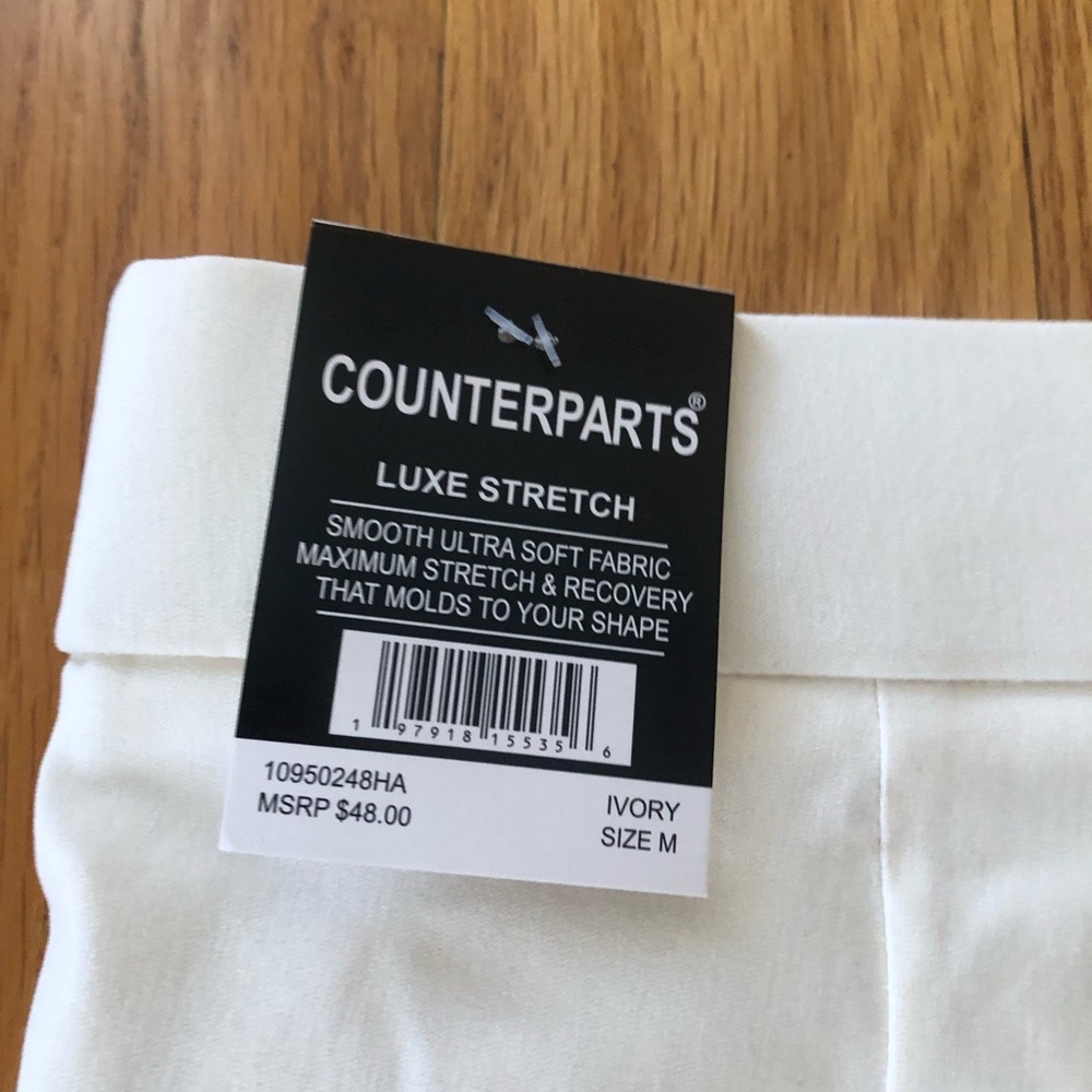 NWT Counterparts luxe stretch ivory pants - Picture 5 of 5